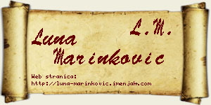 Luna Marinković vizit kartica